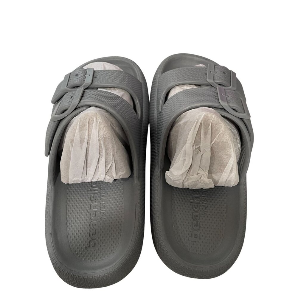Beach Slides By JSlides Grey EVA Double Buckle Sa… - image 13